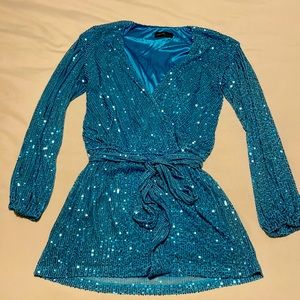 VICI sequin drape romper